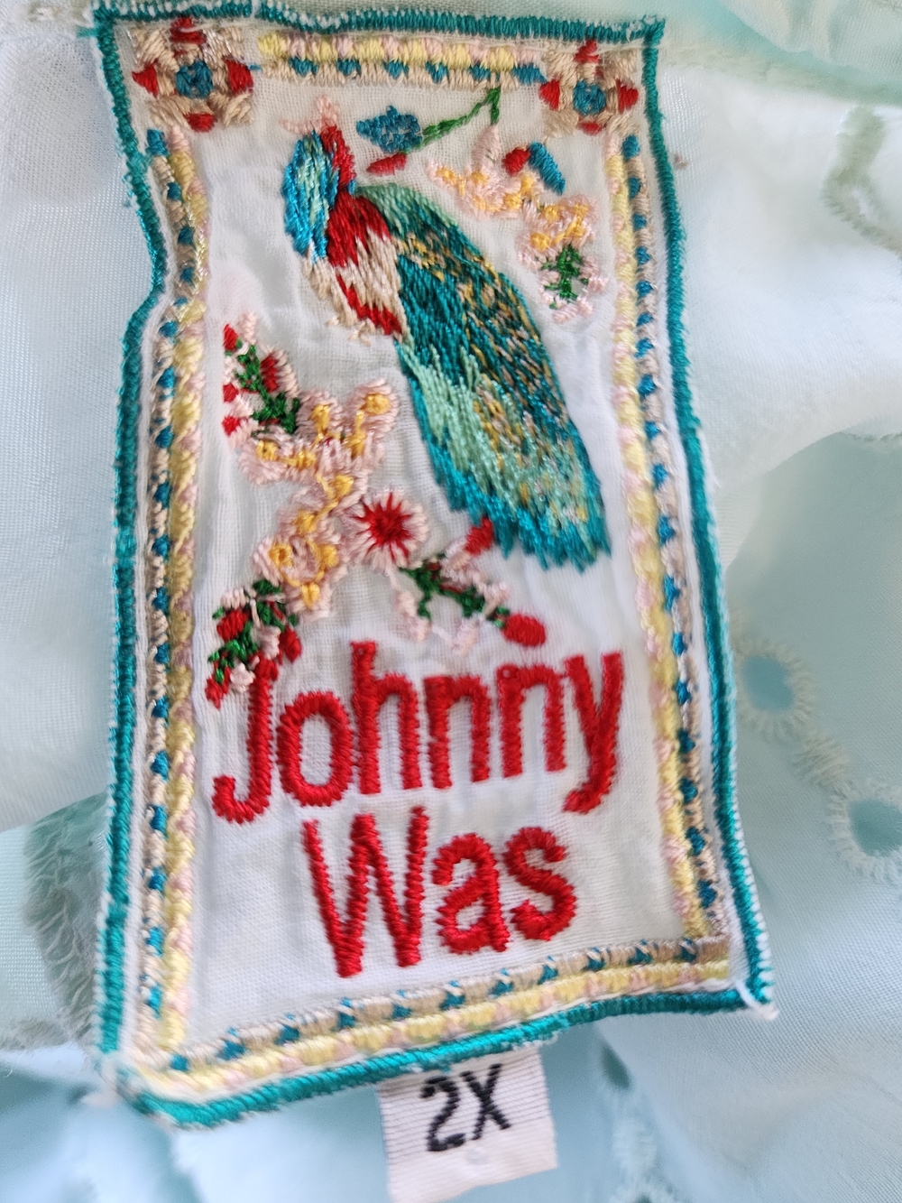 Johnny Was Embroidered Tunic in Light Blue - Picture 9 of 12